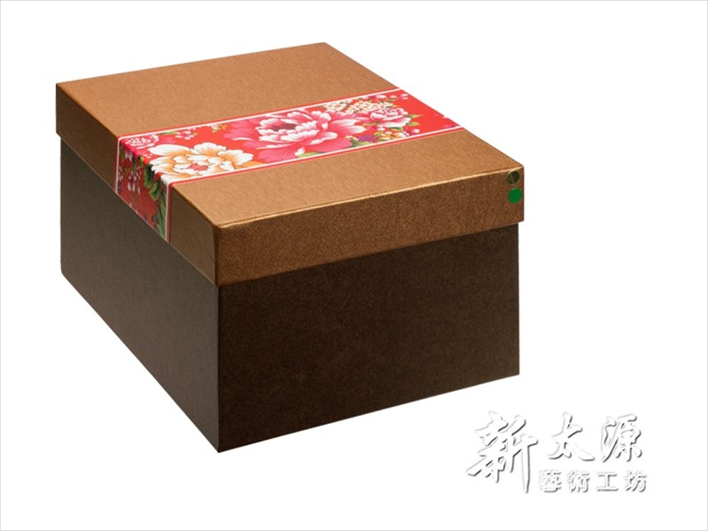 新太源》（台湾花布柄）新牡丹珈琲カップセット - （レッド
