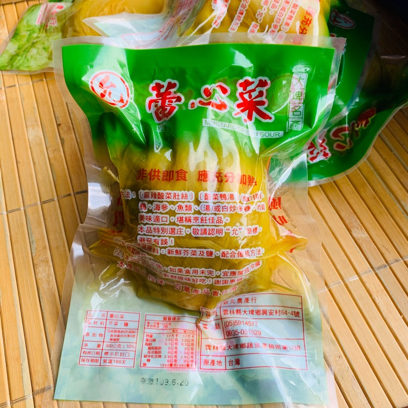 台灣大埤產》酸菜心 蕾心菜 300g （台湾の高菜漬け）×３個《台湾☆お取り寄せ☆お土産》 – 宇宙網購