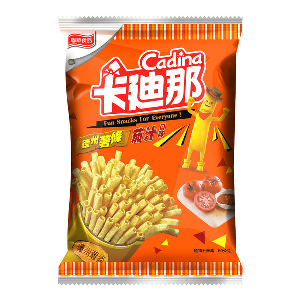 《卡迪那-Cadina》德州薯條茄汁口味 60ｇテキサスフライドポテト・トマトソース味）《台湾お土産》