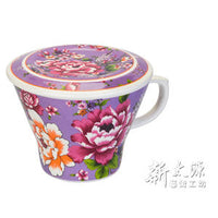 《Xintaiyuan》 (Taiwan flower cloth pattern) Safflower Aristocrat Cup (Safflower Nobility Cup - Purple)《Taiwan souvenir》