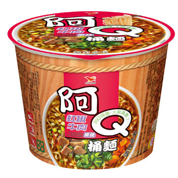 《Unification》 Ah Q Oke Noodles Red Pepper Beef Flavored Noodles (Spicy Beef Flavor - Cup Noodles) x 3 《Taiwan Souvenir》