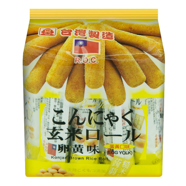 《北田》蛋黄蒟蒻玄米捲(160g) (コンニャク玄米ロール−卵黄味) ×《台湾 お土産》