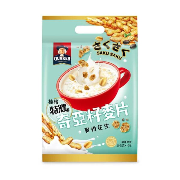 《Gui Ge》Qi-A-Woo Plum Series - Mug Xiang Hua 29g x 10 packets (Chia Seed Oatmeal - Specially Rich Wheat Peanuts) 《Taiwan Souvenir》
