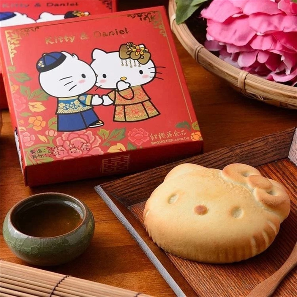 紅櫻花》 Hello Kitty 鳳梨核桃 四兩八喜餅禮盒（ハローキティの
