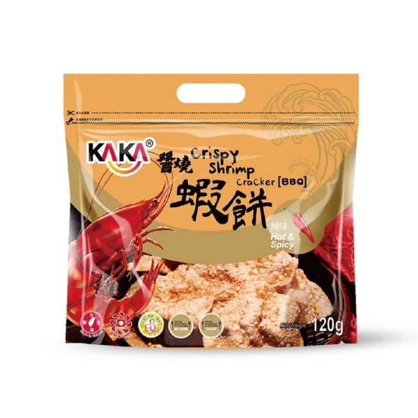 《KAKA》醬燒蝦餅-辣味120g（エビせん・ピリ辛味） 《台湾 お土産》