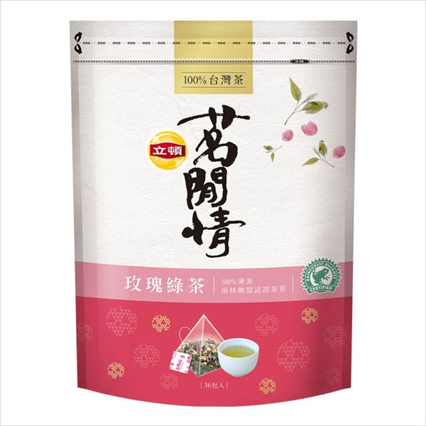 《立頓》 茗間情 玖瑰緑茶（台湾リプトン－ローズティー）(三角ティーバッグ-36入/包) 《台湾 お土産》