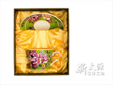 《新太源》（台湾花布柄）新牡丹珈琲カップセット -（グリーン） 《台湾 お土産》