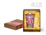 《Xintaiyuan》 (Taiwan flower cloth pattern) Three safflower cups included (safflower single cup - tea strainer included - purple) 《Taiwan souvenir》