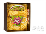 《Xintaiyuan》 (Taiwan flower cloth pattern) Safflower Aristocrat Cup (Safflower Nobility Cup - green)《Taiwan souvenir》