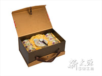 《新太源》（台湾花布柄）紅花一壺六杯禮盒 （紅花シックスカップフラワーポットギフト-乳白） 《台湾 お土産》