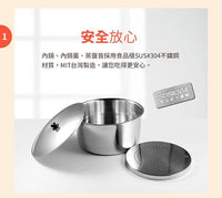 《TATUNG Datong》Electric pot ★Stainless steel all-purpose electric rice cooker (for 6 people) ★Datong boy engraved version ★Orange (TAC-06L-DRU)★ 《Taiwan on order》