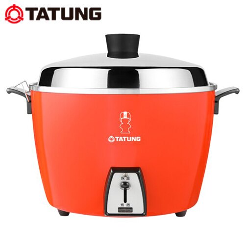 《TATUNG Datong》Electric pot ★Stainless steel all-purpose electric rice cooker (for 6 people) ★Datong boy engraved version ★Orange (TAC-06L-DRU)★ 《Taiwan on order》