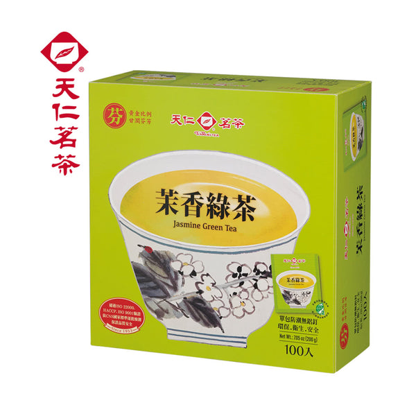 《Tenren Ming Tea》 Maika Green Tea Anti-Tide Pack of 100 (Jasmine Green Tea Moisture-proof Tea Bags) 《Taiwan Souvenir》