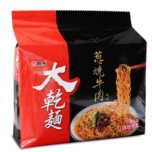 《Weili》 Large dried noodles, roasted beef flavor (95g x 5 bags) (grilled green onion beef flavor sauce yakisoba) 《Taiwanese B-grade gourmet souvenir》