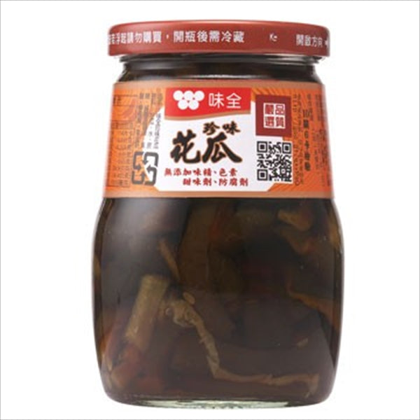 《味全》珍味花瓜(400g/罐) （きゅうり（お漬物）－ベジタリアンOK） 《台湾B級グルメ お土産》